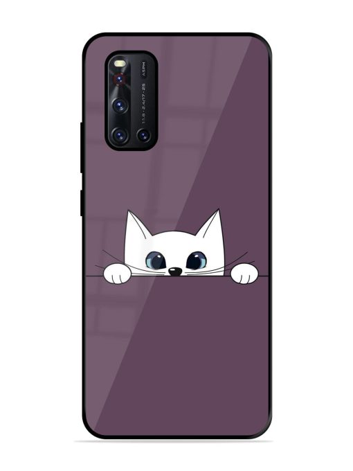 Peek-A-Boo Kitty Glossy Soft Edge Case for Vivo V19 Chachhi