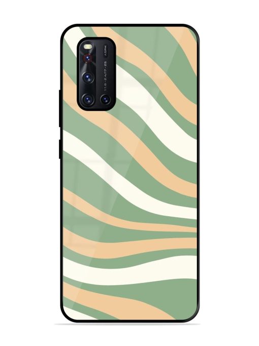 Wavy Pastel Paradise Glossy Soft Edge Case for Vivo V19 Chachhi