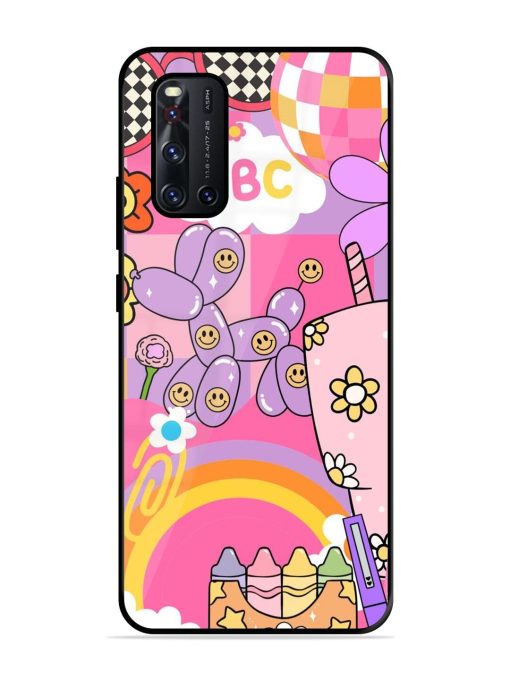 Whimsical Y2K Chaos Glossy Soft Edge Case for Vivo V19 Chachhi