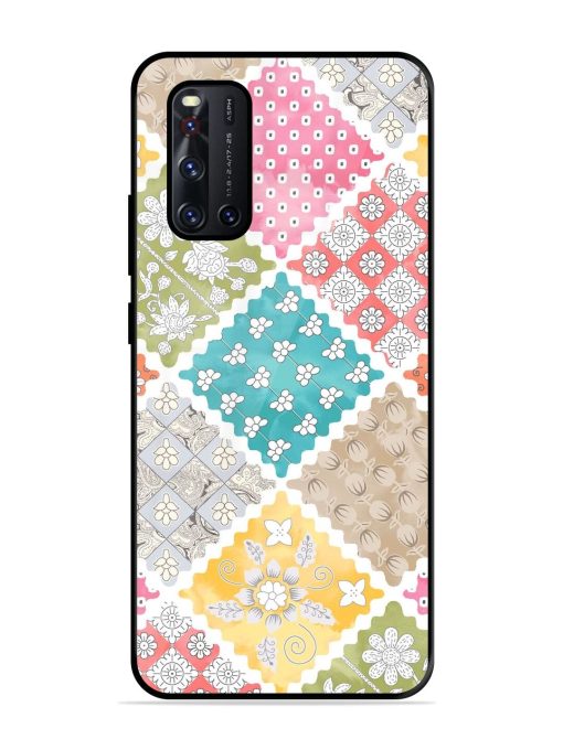 Patchwork Dreamscape Glossy Soft Edge Case for Vivo V19 Chachhi