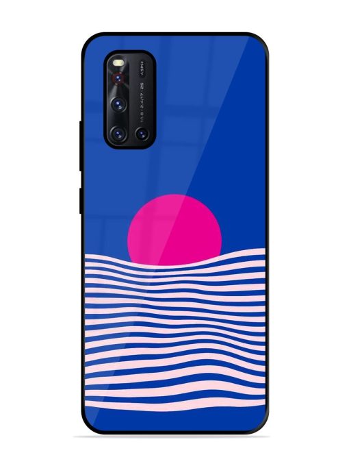 Pink Sunset Over Blue Waves Glossy Soft Edge Case for Vivo V19 Chachhi