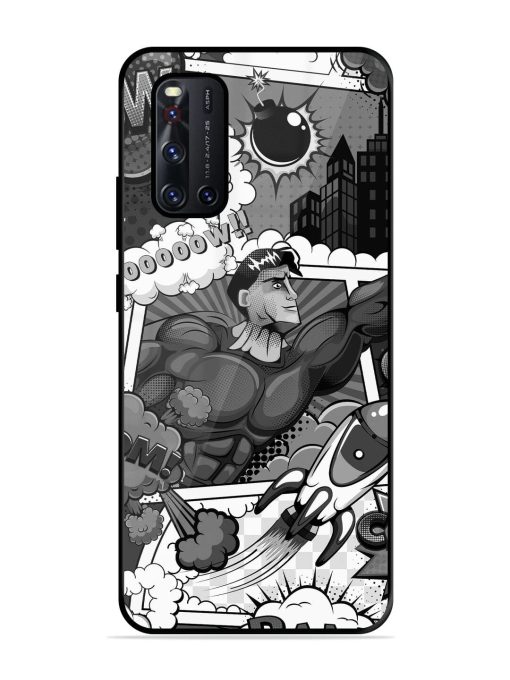 Comic Book Chaos Glossy Soft Edge Case for Vivo V19 Chachhi