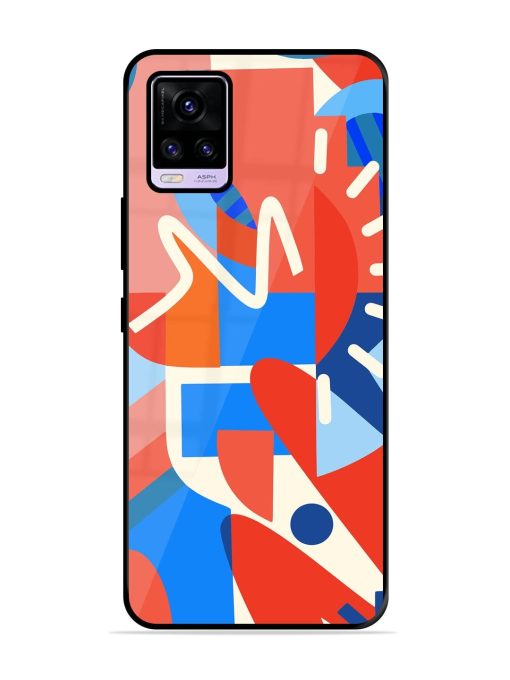 Abstract Harmony Glossy Soft Edge Case for Vivo V20