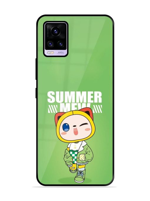 Purrfect Summer Glossy Soft Edge Case for Vivo V20