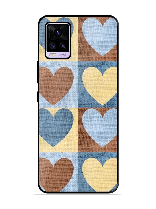 Hearts On Canvas Glossy Soft Edge Case for Vivo V20 Pro Chachhi