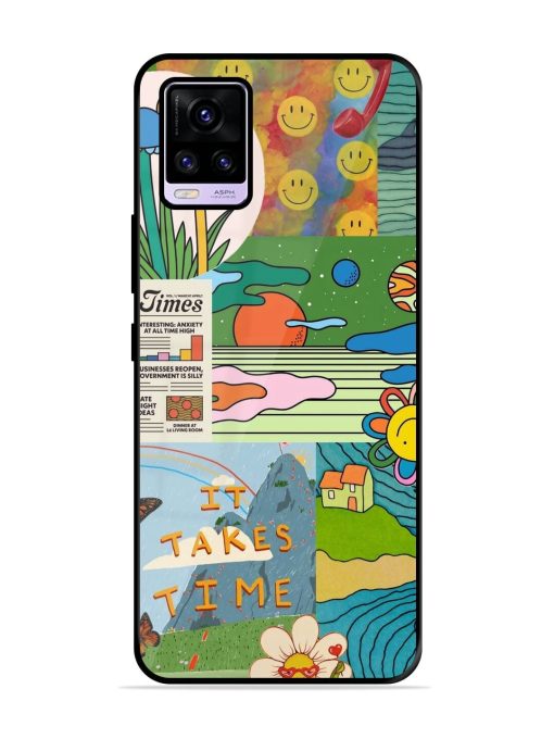 Groovy Vibes Glossy Soft Edge Case for Vivo V20 Pro Chachhi