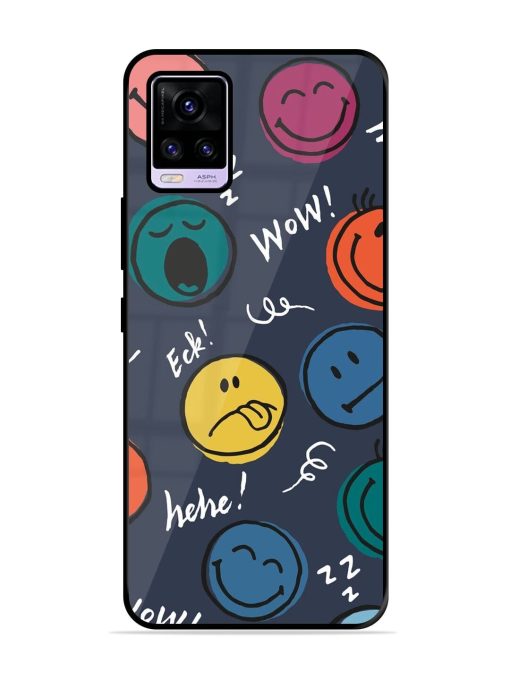 Emoticon Parade Glossy Soft Edge Case for Vivo V20 Pro Chachhi