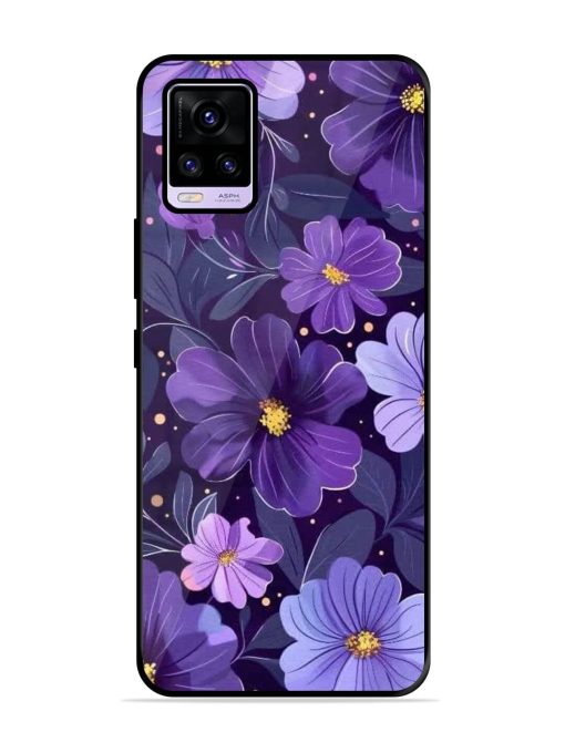 Purple Paradise Glossy Soft Edge Case for Vivo V20 Pro Chachhi