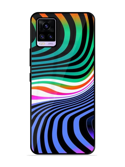 Psychedelic Waves Glossy Soft Edge Case for Vivo V20 Pro Chachhi