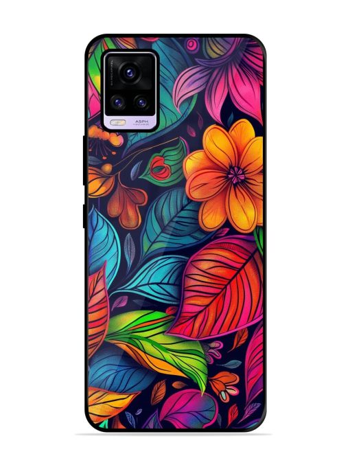 Rainbow Of Blooms Glossy Soft Edge Case for Vivo V20 Pro