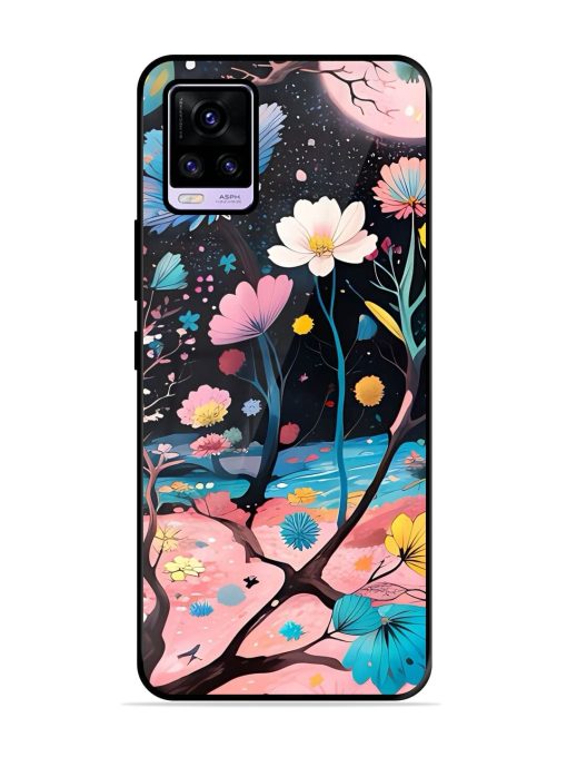 Cosmic Bloom Glossy Soft Edge Case for Vivo V20 Pro Chachhi