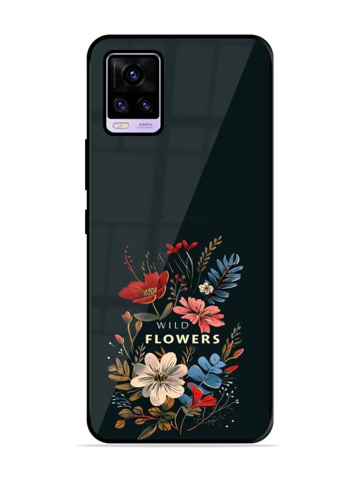 Dark Floral Glossy Soft Edge Case for Vivo V20 Pro Chachhi