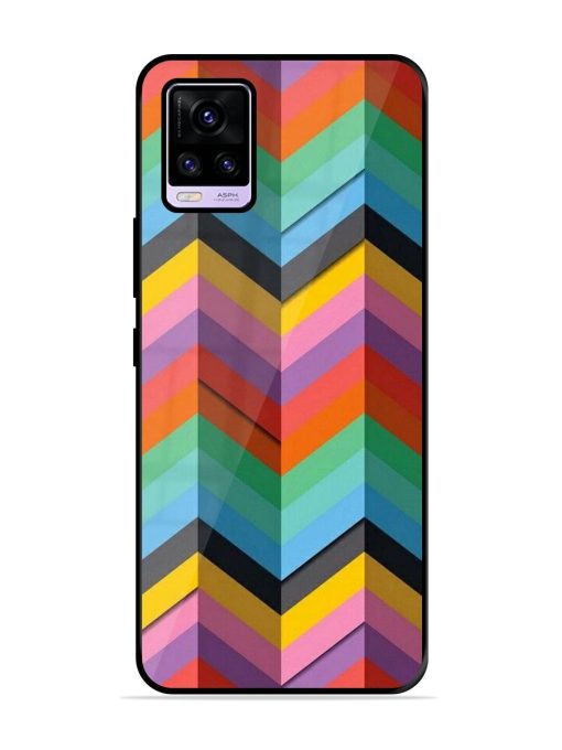 Colorful Zigzag Glossy Soft Edge Case for Vivo V20 Pro Chachhi