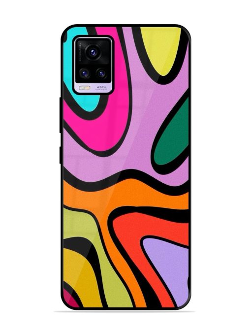 Groovy Swirls Glossy Soft Edge Case for Vivo V20 Pro Chachhi