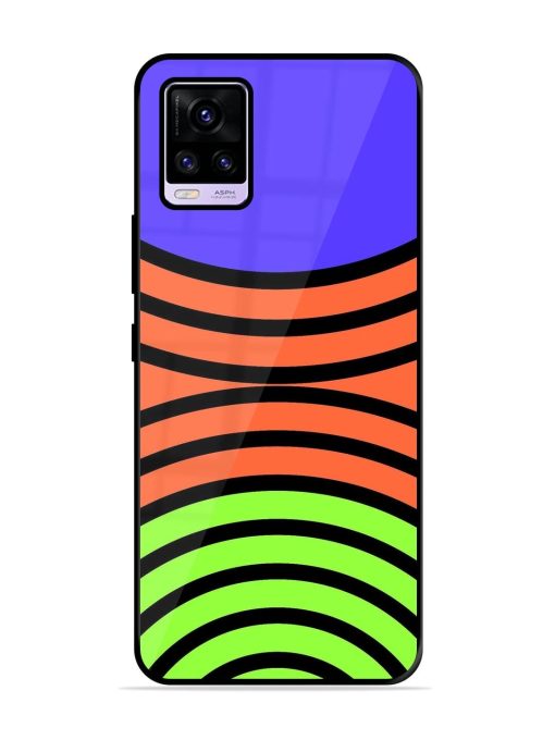 Psychedelic Stripe Symphony Glossy Soft Edge Case for Vivo V20 Pro