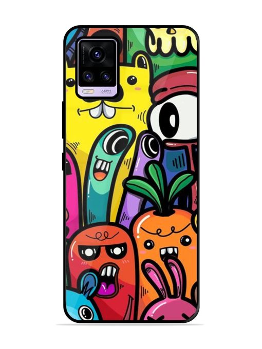 Whimsical Doodle Chaos Glossy Soft Edge Case for Vivo V20 Pro Chachhi