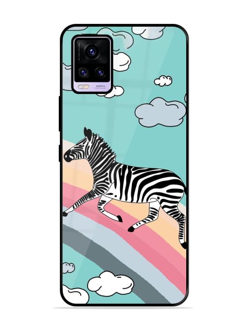 Zebra On A Rainbow Glossy Soft Edge Case for Vivo V20 Pro Chachhi