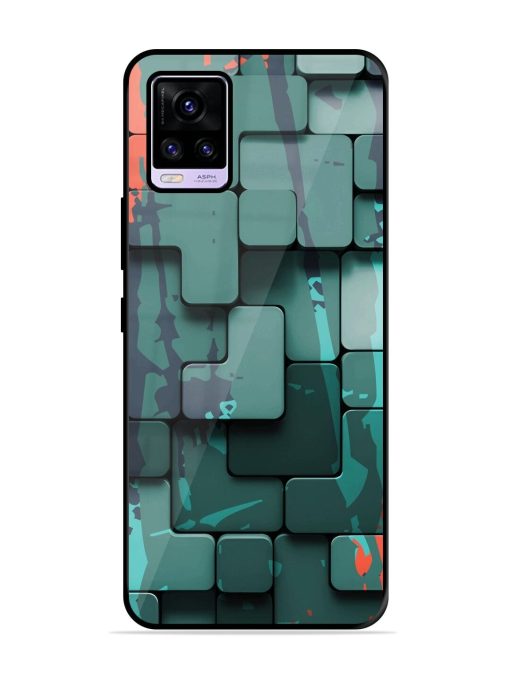 Abstract Geometric Mosaic Glossy Soft Edge Case for Vivo V20 Pro