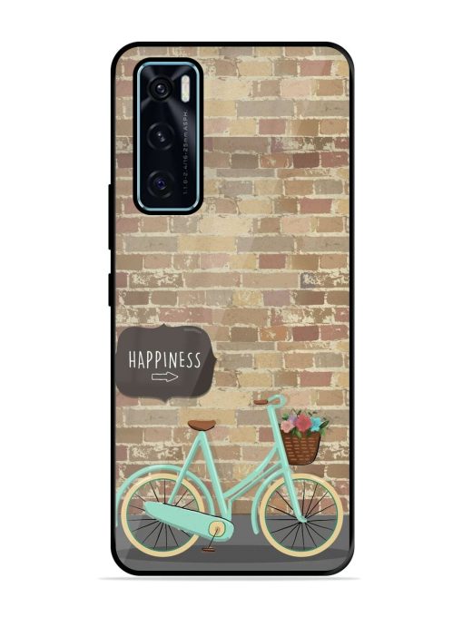 Pedaling Towards Happiness Glossy Soft Edge Case for Vivo V20 Se Chachhi