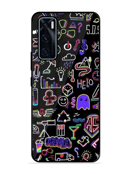 Neon Doodle Glossy Soft Edge Case for Vivo V20 Se Chachhi