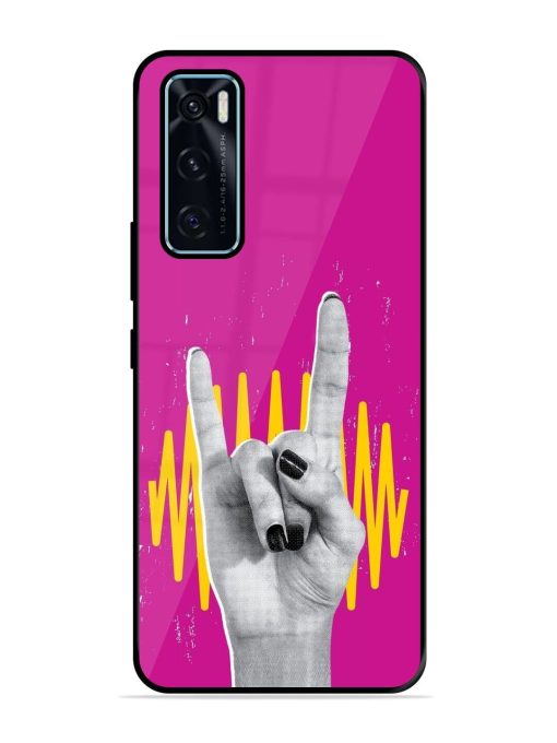 Rock Hand Glossy Soft Edge Case for Vivo V20 Se