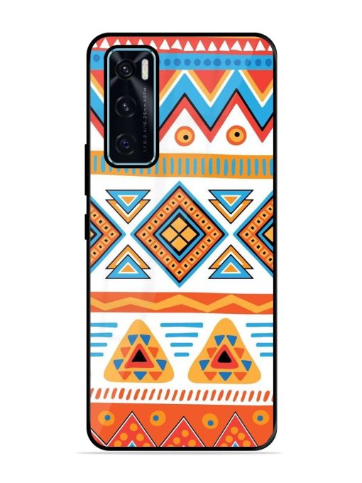 Vibrant Tribal Pattern Glossy Soft Edge Case for Vivo V20 Se Chachhi