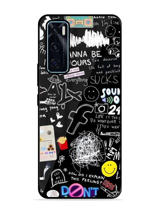 Doodle Diary Glossy Soft Edge Case for Vivo V20 Se Chachhi