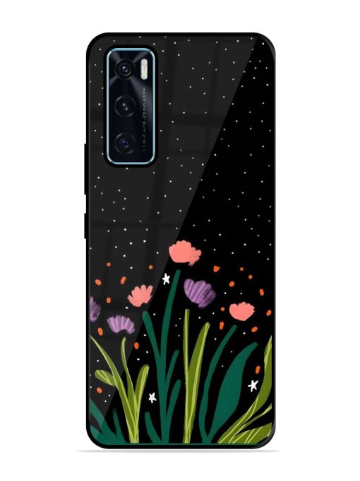 Midnight Bloom Glossy Soft Edge Case for Vivo V20 Se Chachhi