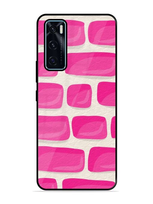 Pink Brick Wall Glossy Soft Edge Case for Vivo V20 Se Chachhi