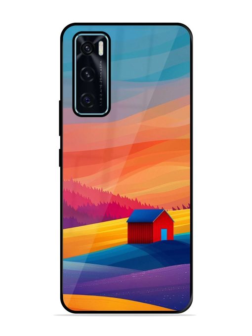 Sunset Solitude Glossy Soft Edge Case for Vivo V20 Se