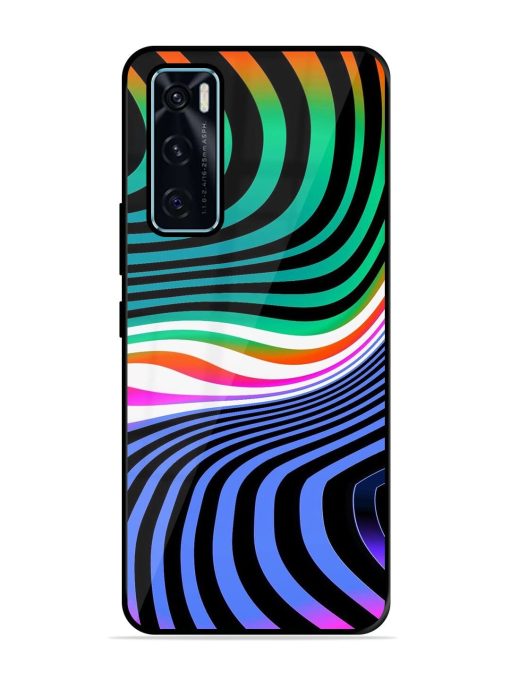 Psychedelic Waves Glossy Soft Edge Case for Vivo V20 Se Chachhi