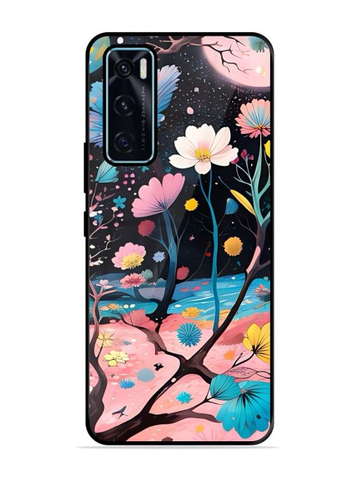 Cosmic Bloom Glossy Soft Edge Case for Vivo V20 Se Chachhi