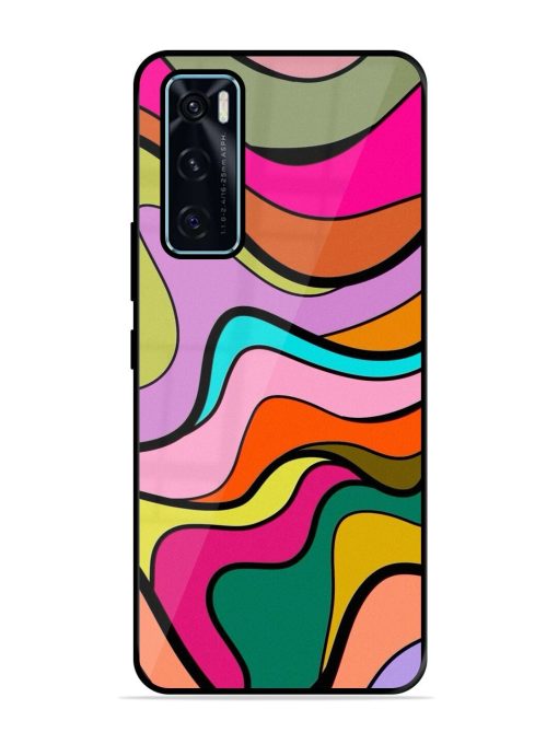 Wavy Wonder Glossy Soft Edge Case for Vivo V20 Se Chachhi