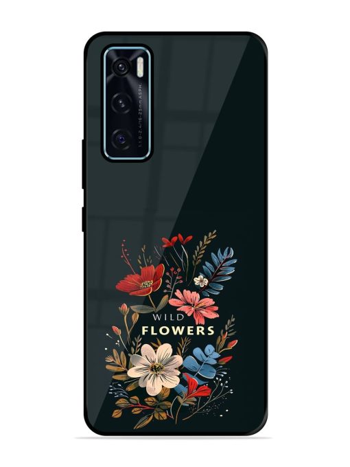 Dark Floral Glossy Soft Edge Case for Vivo V20 Se Chachhi