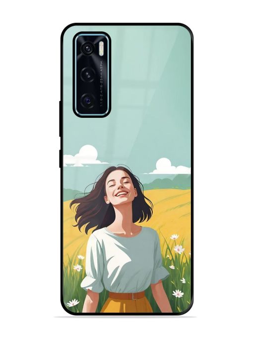 Girl Graffiti Glossy Soft Edge Case for Vivo V20 Se Chachhi