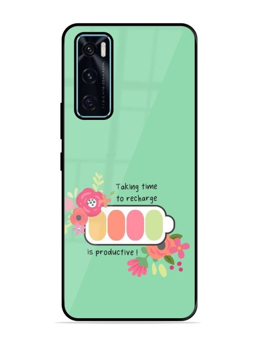 Recharge And Bloom Glossy Soft Edge Case for Vivo V20 Se Chachhi