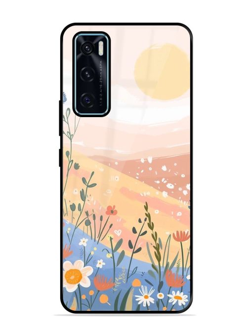 Golden Hour Blooms Glossy Soft Edge Case for Vivo V20 Se