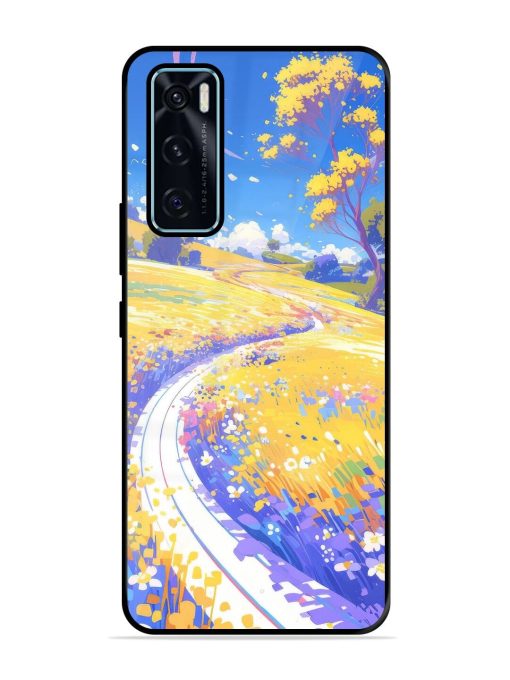 Vibrant Spring Meadow Glossy Soft Edge Case for Vivo V20 Se Chachhi