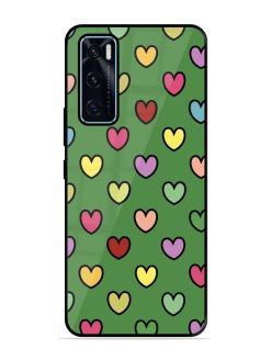 Rainbow Heart Parade Glossy Soft Edge Case for Vivo V20 Se