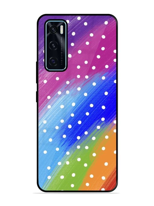 Rainbow Polka Dot Dream Glossy Soft Edge Case for Vivo V20 Se