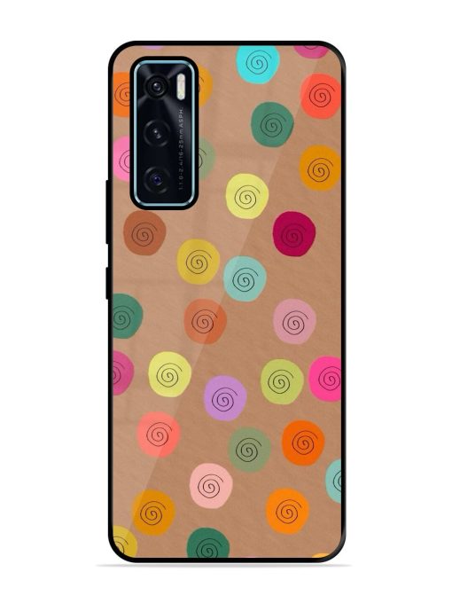 Swirly Dots On Kraft Glossy Soft Edge Case for Vivo V20 Se Chachhi