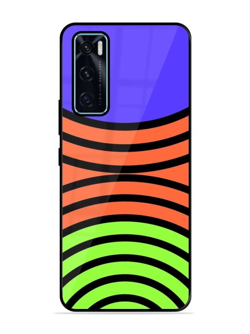 Psychedelic Stripe Symphony Glossy Soft Edge Case for Vivo V20 Se Chachhi