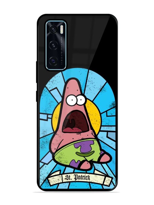 St. Patrick'S Day Stained Glass Patrick Star Glossy Soft Edge Case for Vivo V20 Se Chachhi