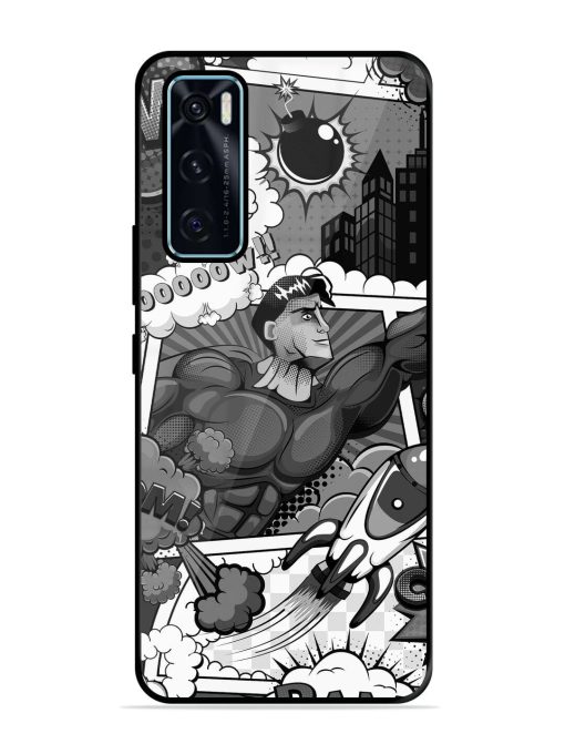 Comic Book Chaos Glossy Soft Edge Case for Vivo V20 Se Chachhi