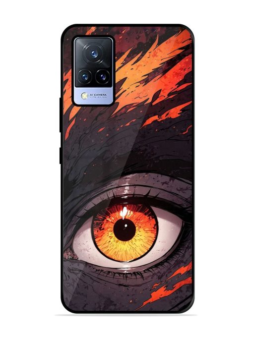 Inferno Gaze Glossy Soft Edge Case for Vivo V21 (5G) Chachhi