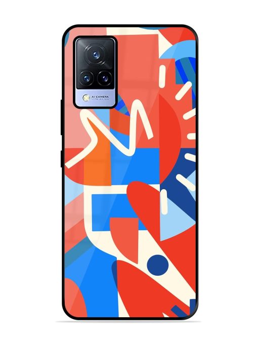 Abstract Harmony Glossy Soft Edge Case for Vivo V21 (5G) Chachhi