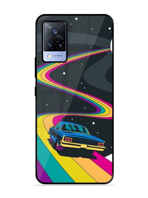 Rainbow Road Glossy Soft Edge Case for Vivo V21 (5G) Chachhi