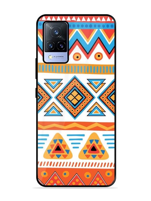 Vibrant Tribal Pattern Glossy Soft Edge Case for Vivo V21 (5G) Chachhi