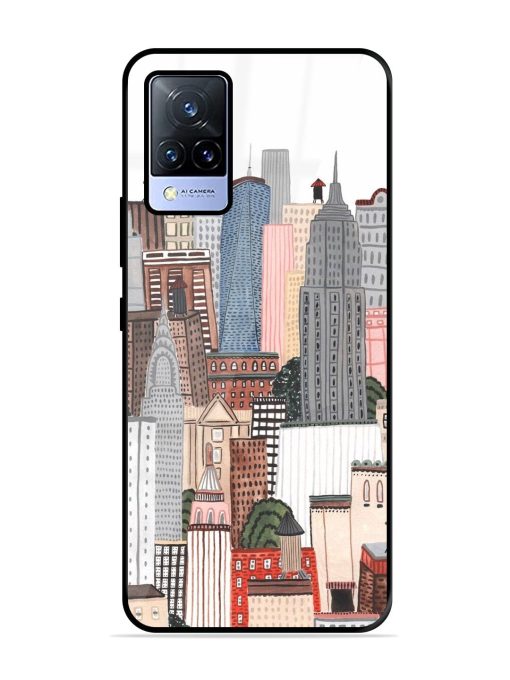 Cityscape Dreams Glossy Soft Edge Case for Vivo V21 (5G) Chachhi