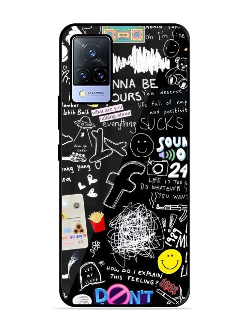 Doodle Diary Glossy Soft Edge Case for Vivo V21 (5G) Chachhi